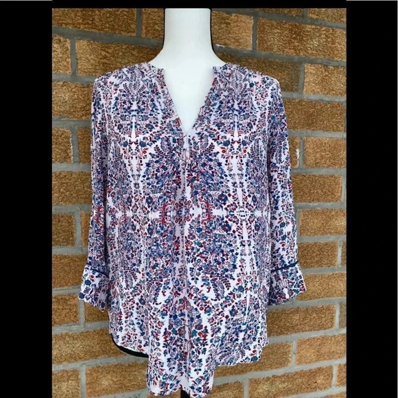 Rebecca Taylor
3/4 Sleeve Split Neck PaisleyBlouse - Picture 3 of 12